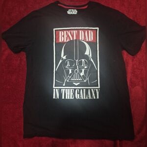 Star Wars Black and Red Best Dad In The Galaxy Tee